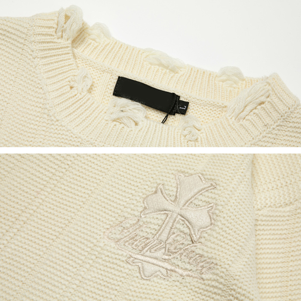 Vintage Cross Hole Sweater