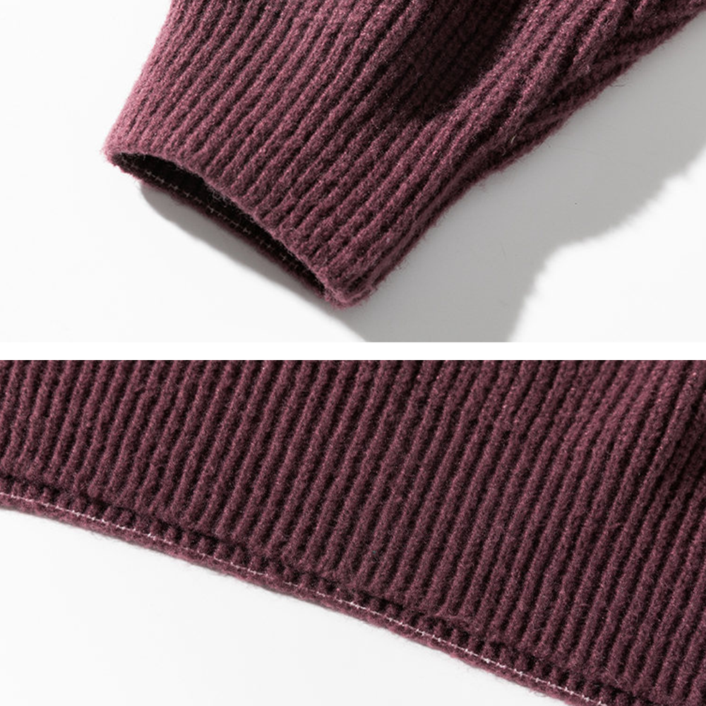 Japanese Thick Needle Pit Texture Solid Color Sweater