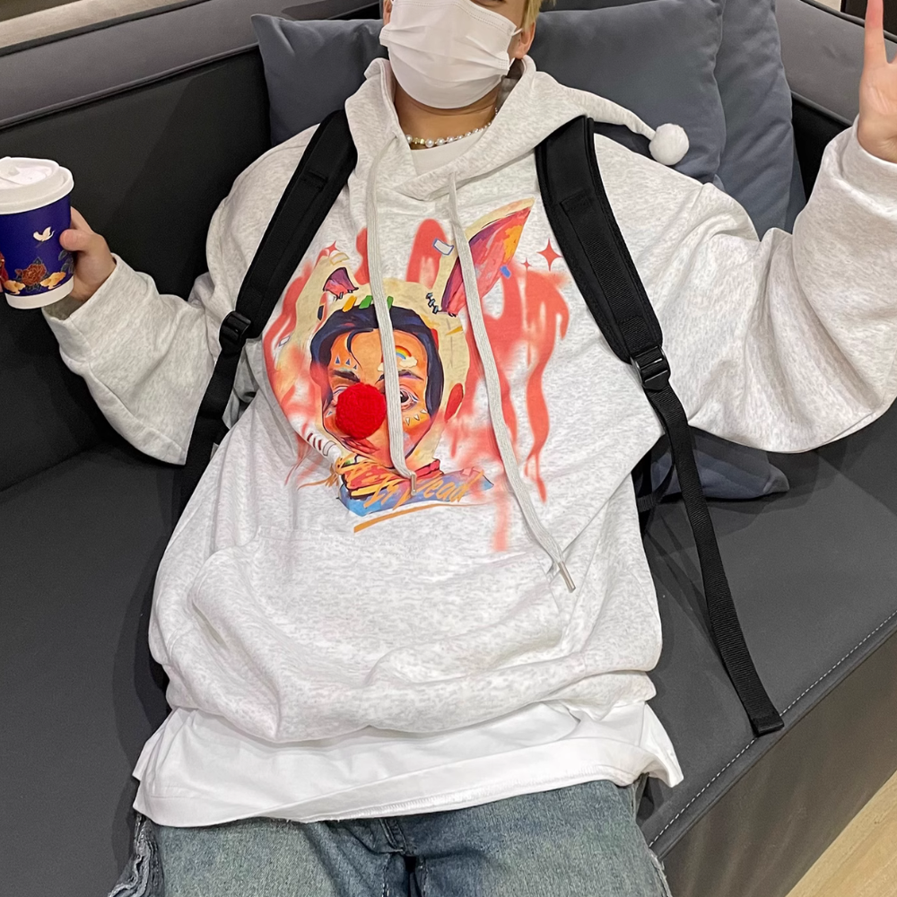 Funny Joker Print Hoodie