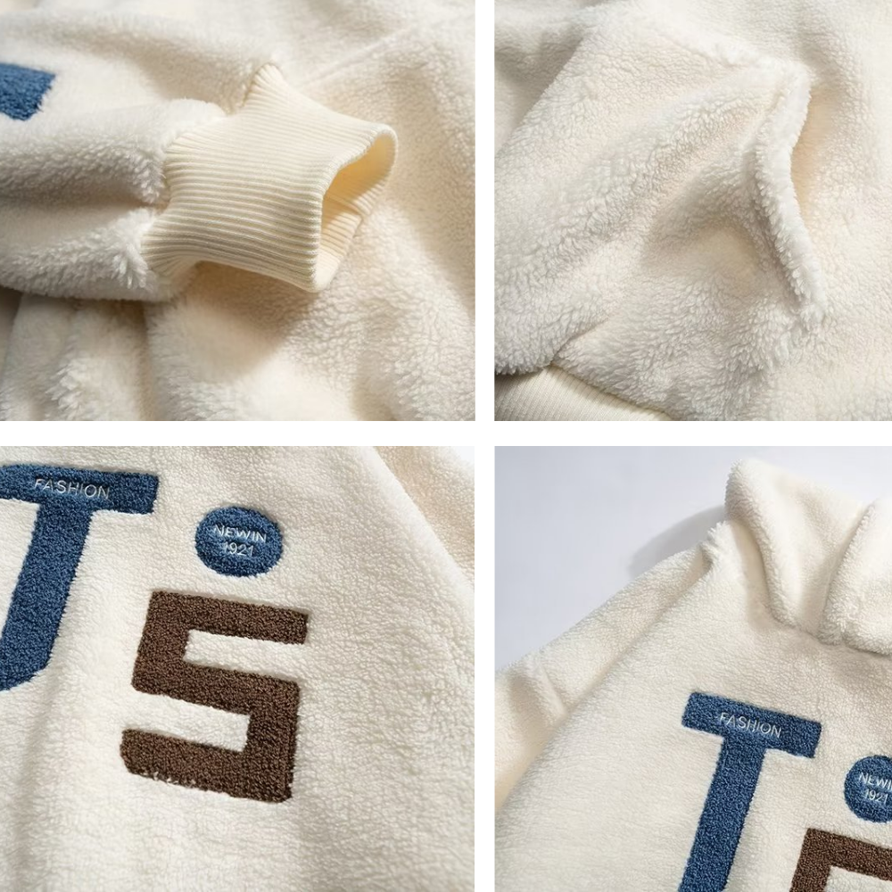 Letter Plus Velvet Hoodie