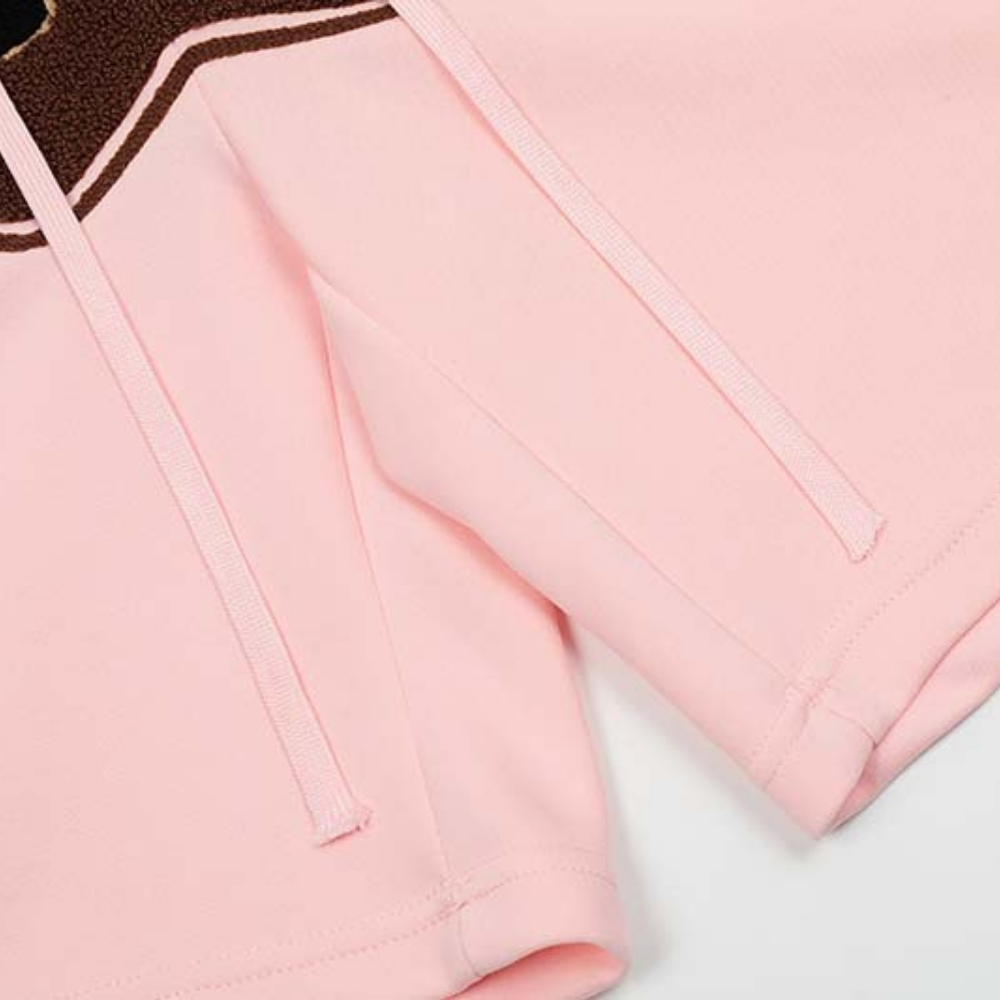 Casual Alphabet Star Flocked Cotton Shorts