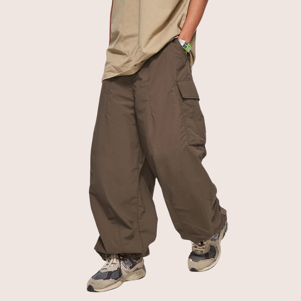 Three-dimensional Pocket Drawstring Cargo Pants