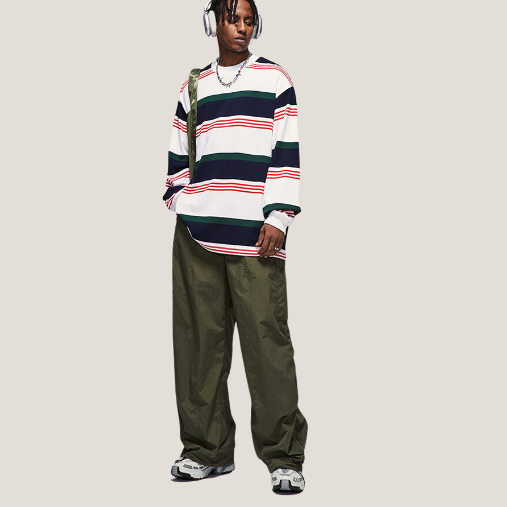 Three-dimensional Pocket Drawstring Cargo Pants