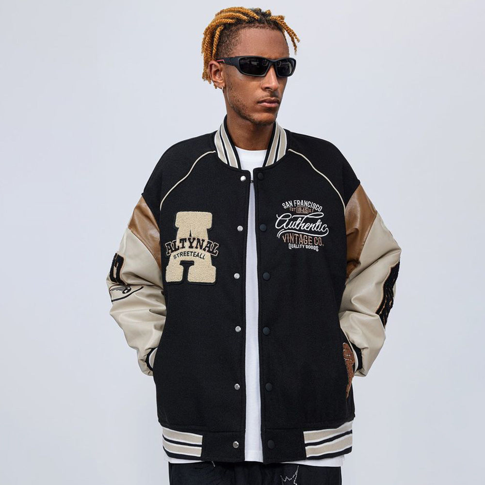 Japanese Contrast Color Artistic Jacket