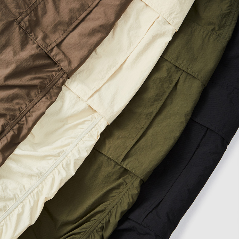 Three-dimensional Pocket Drawstring Cargo Pants