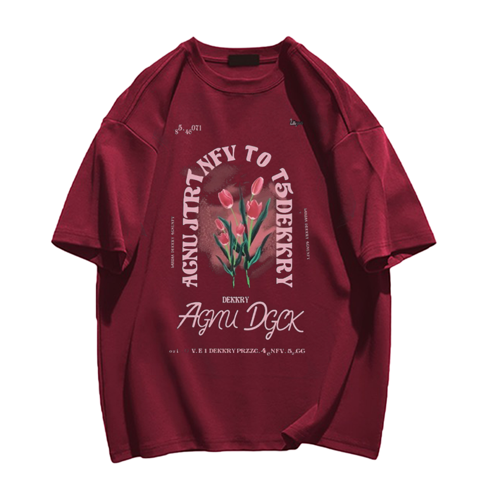 American Street Tulip Print Cotton T-shirt