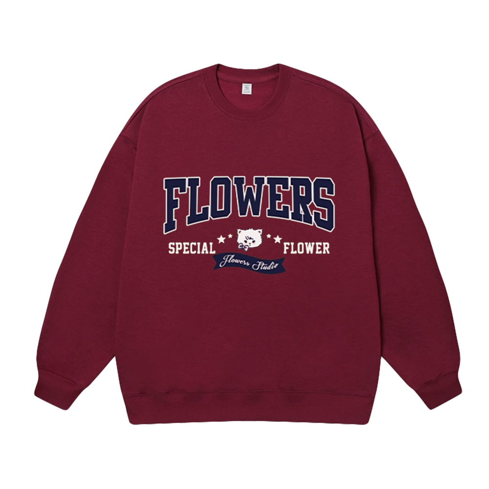 Casual Flowers Bear Sweatshirt