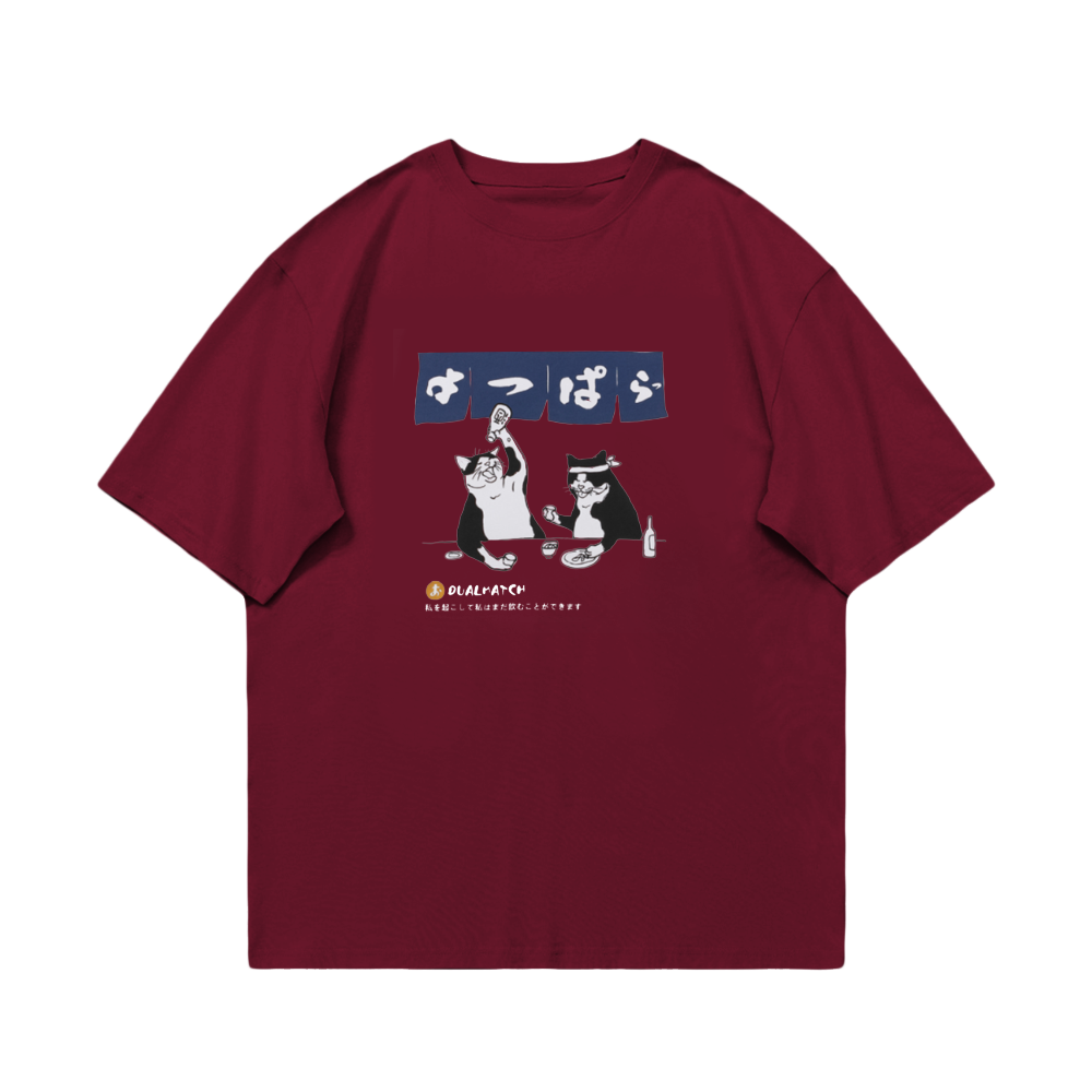 Urban Cartoon Cat Graphic T-Shirt