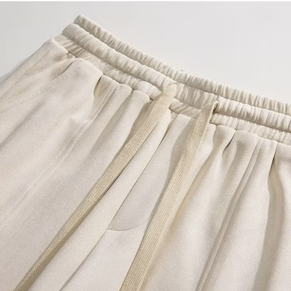 Urban Versatile Letter Suede Shorts