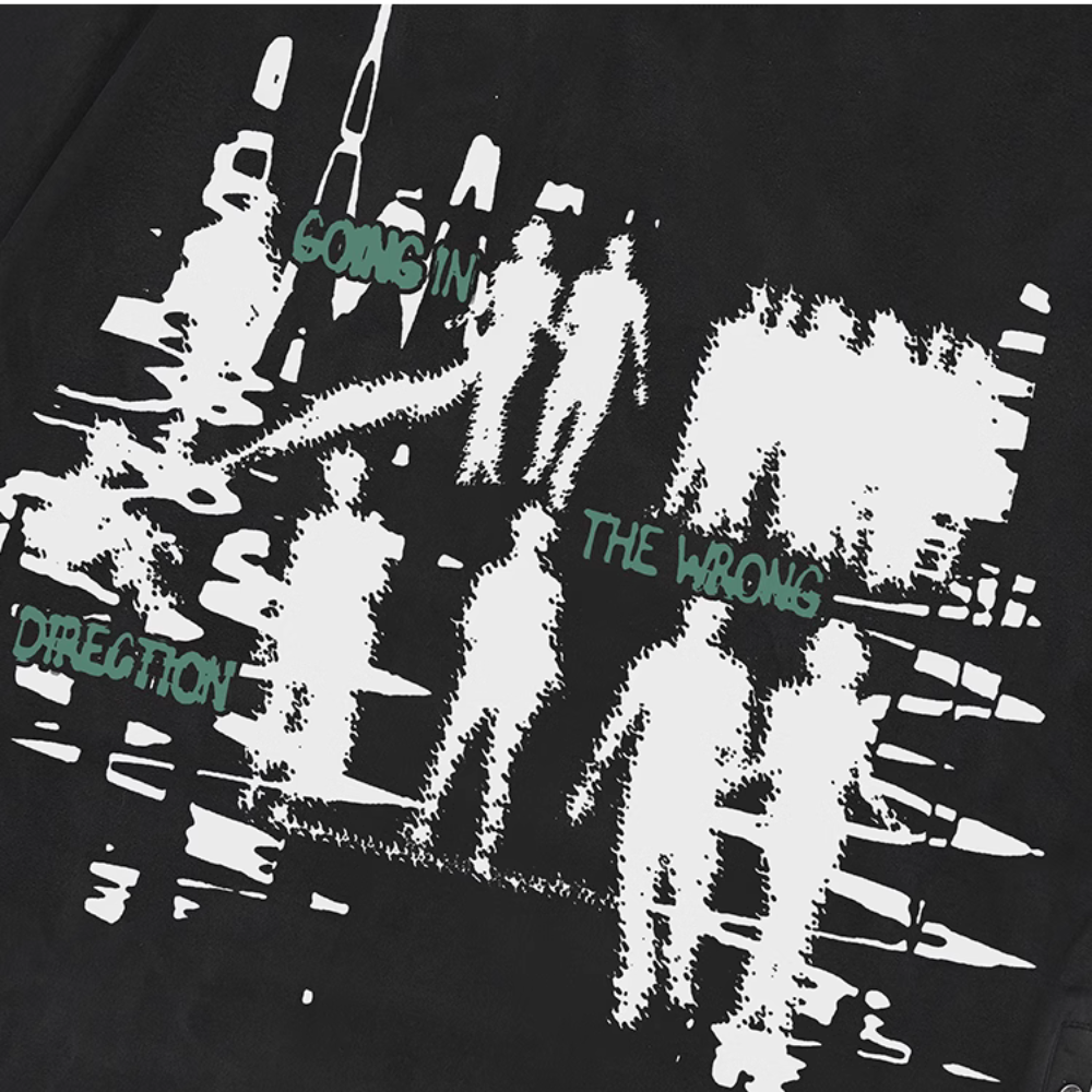 Urban Silhouette Print Long Sleeve Shirt