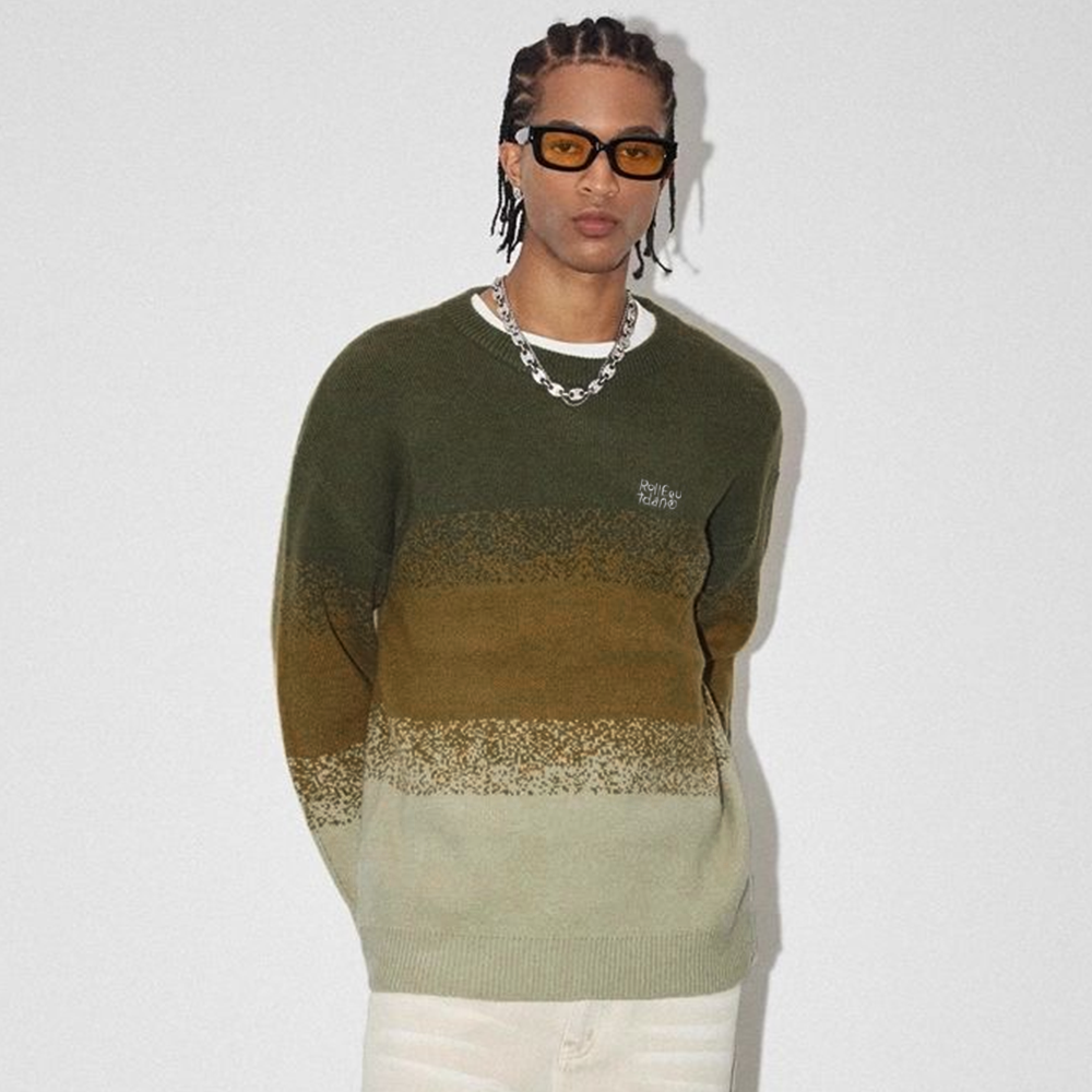 Gradient crewneck sweater