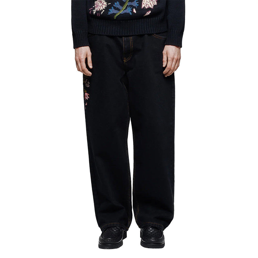 Evokyn Embroidered Denim Jeans with Floral Bloom