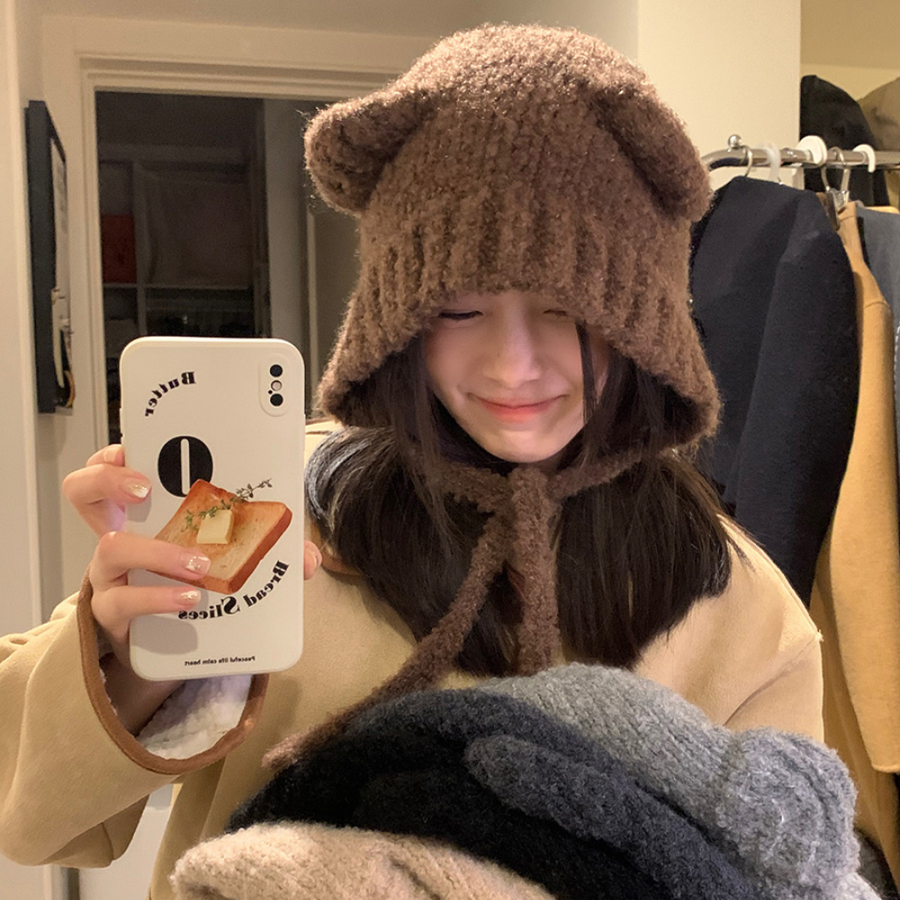 Cute Bear Knitted Hat