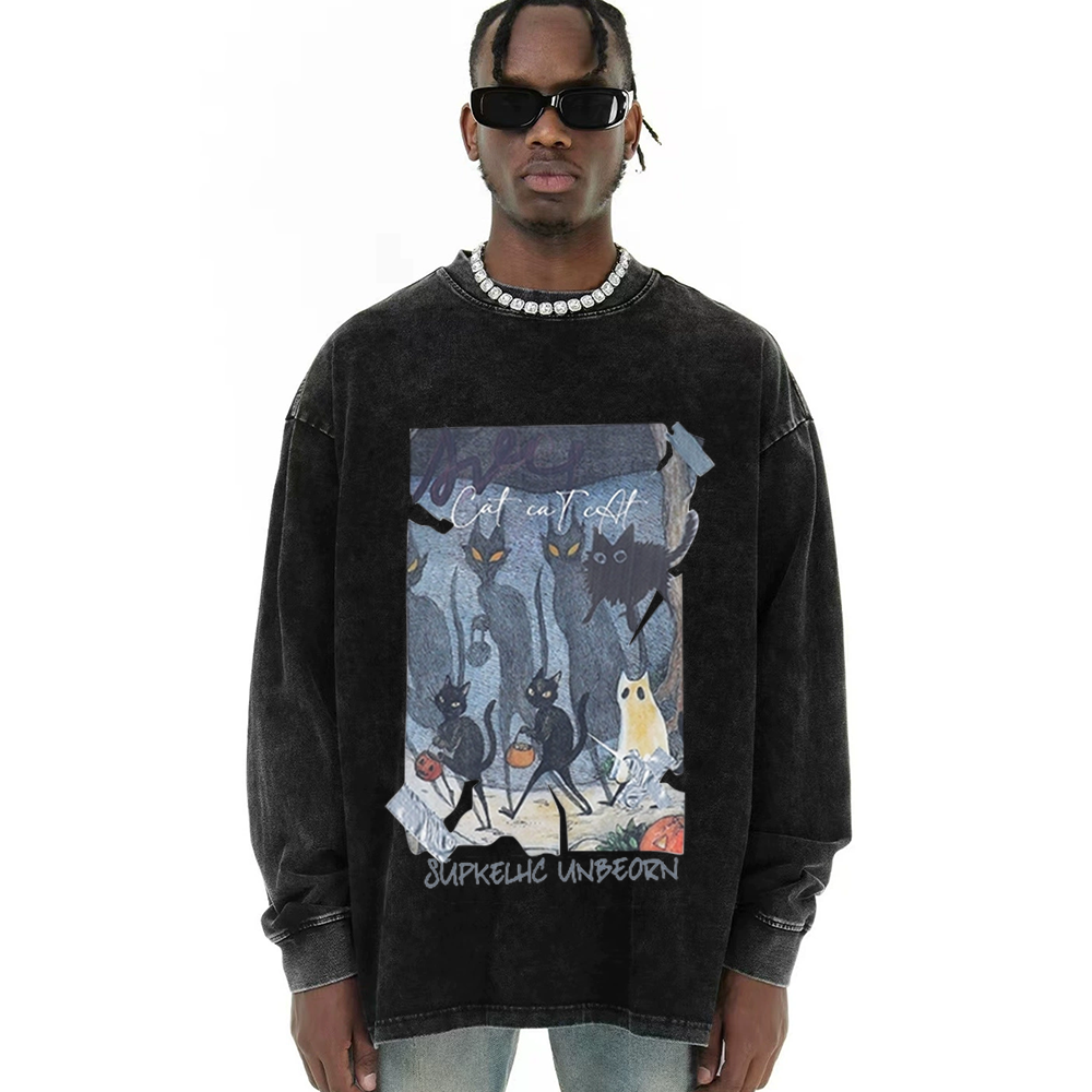 High Street Cat Shadow Ghost Long-Sleeve Shirt