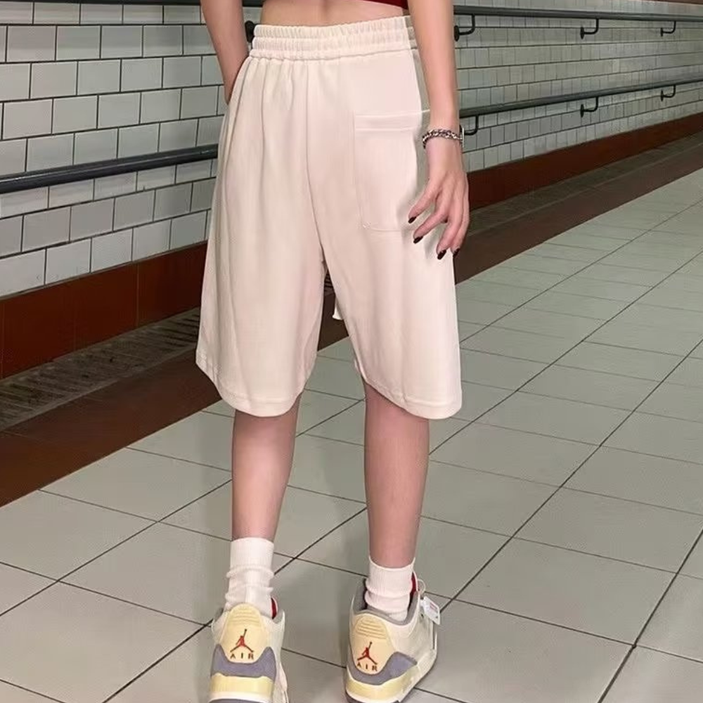 Retro Star Letter Foam Shorts