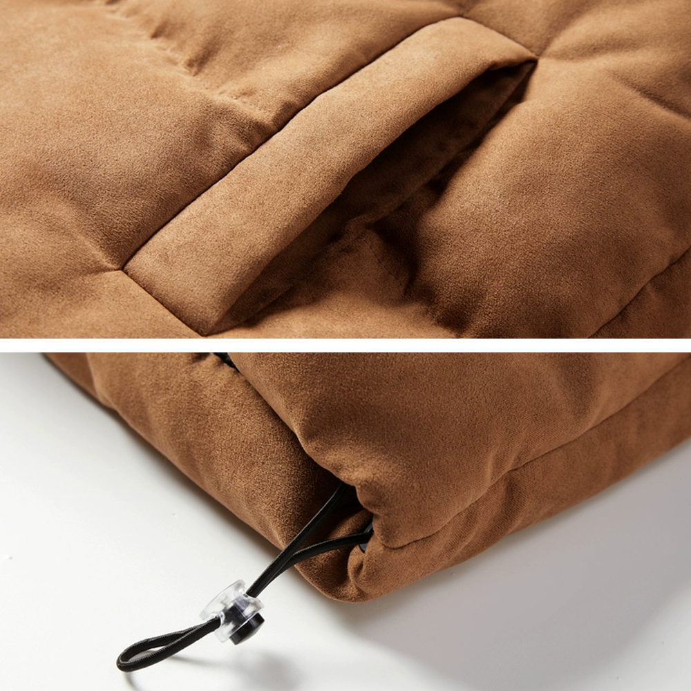 Casual Stand Collar Suede Warmth Coat