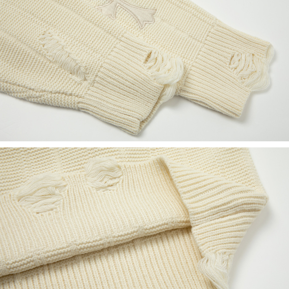 Vintage Cross Hole Sweater