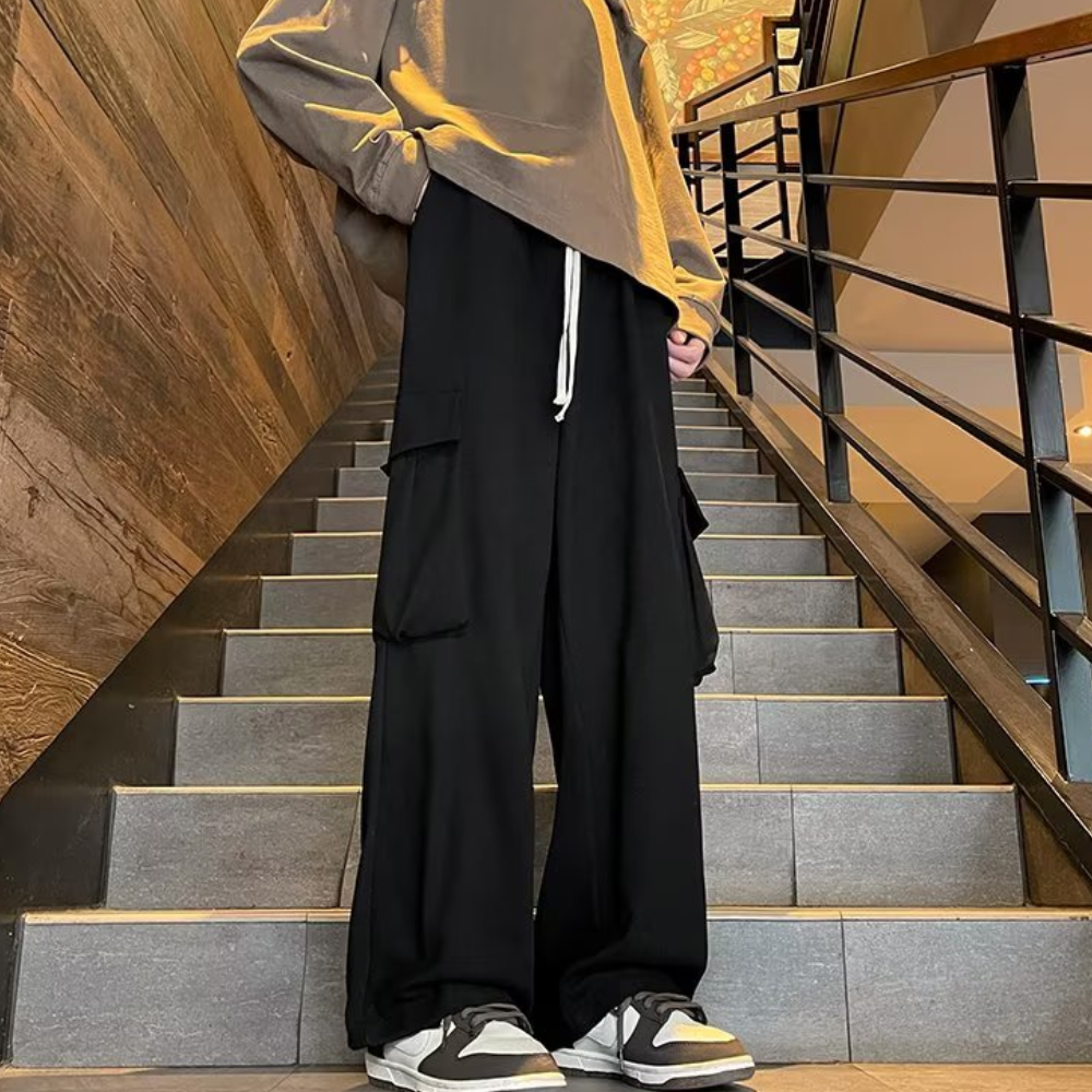 Simple Straight Cargo Pants