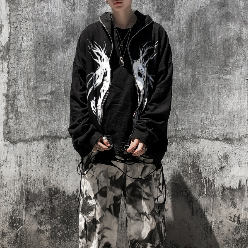 American Punk Bold Print Hoodie