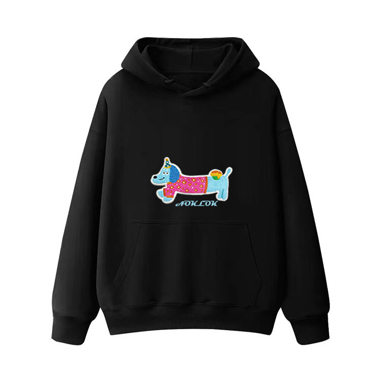 AG Embroidery Blue Dachshund Dog Hoodie