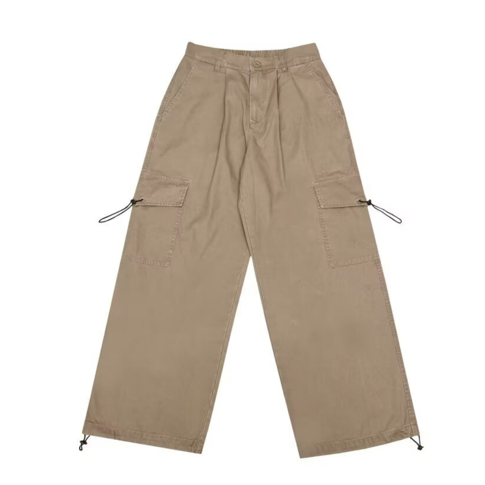 Retro Pocket Adjustable Drawstring Cargo Pants