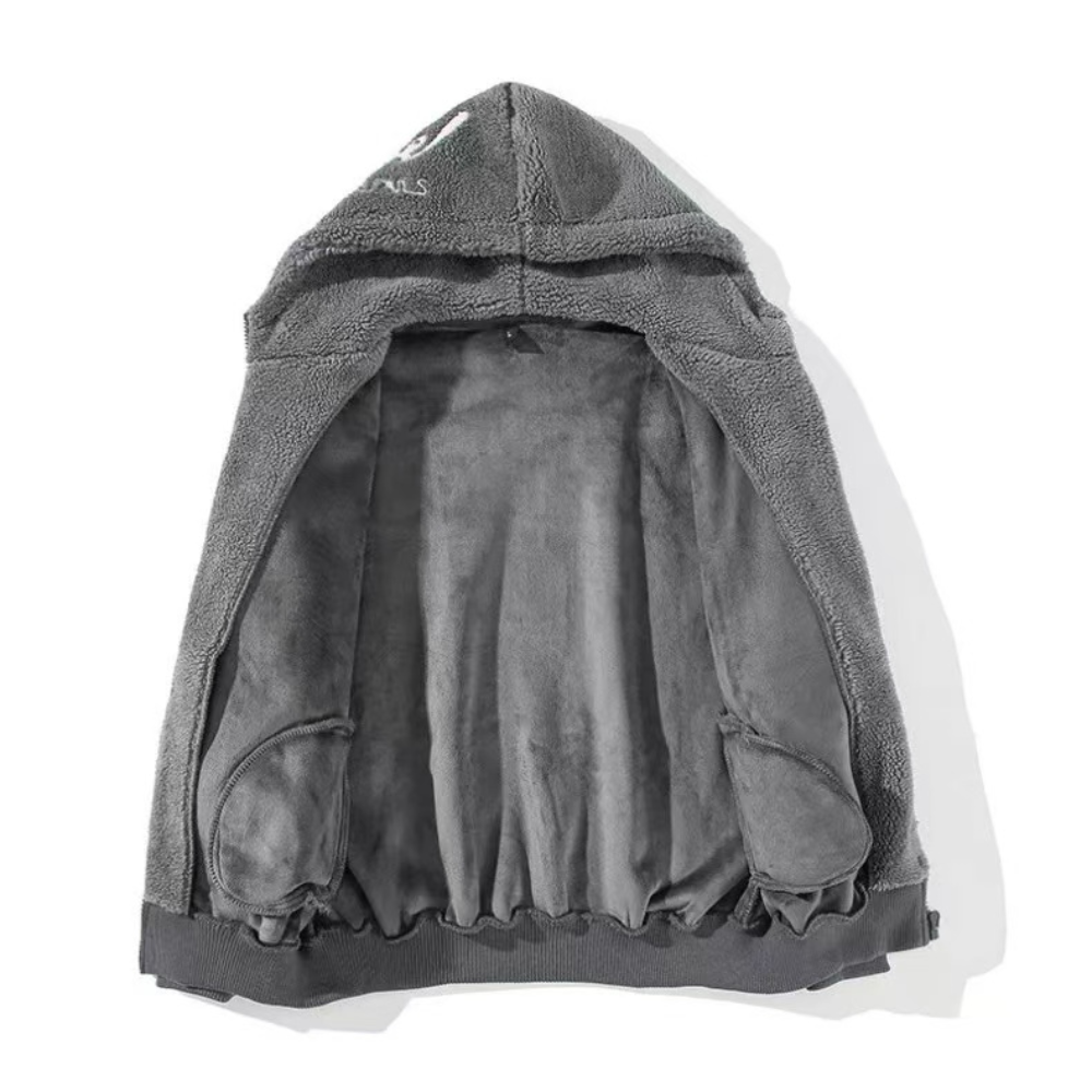OOC' Casual Loose Sherpa Hooded Coat