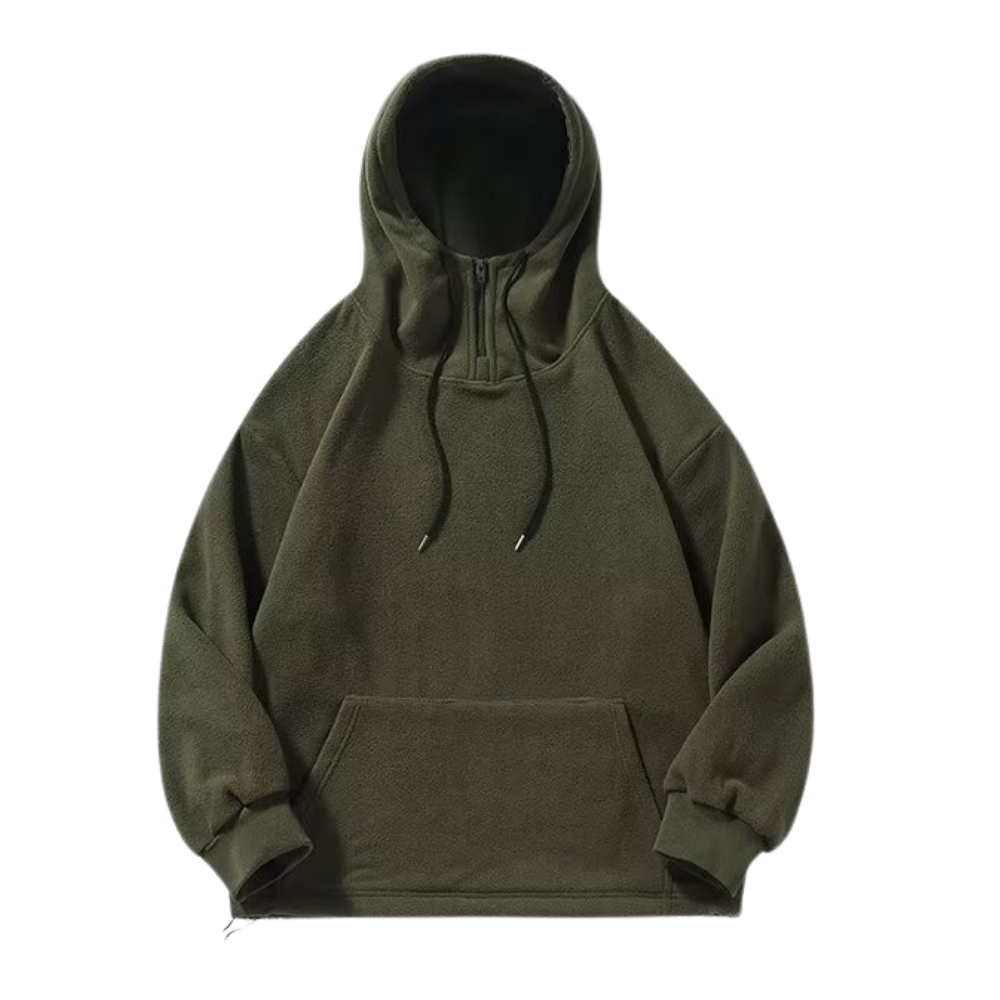 Japanese Solid Color Warm Hoodie