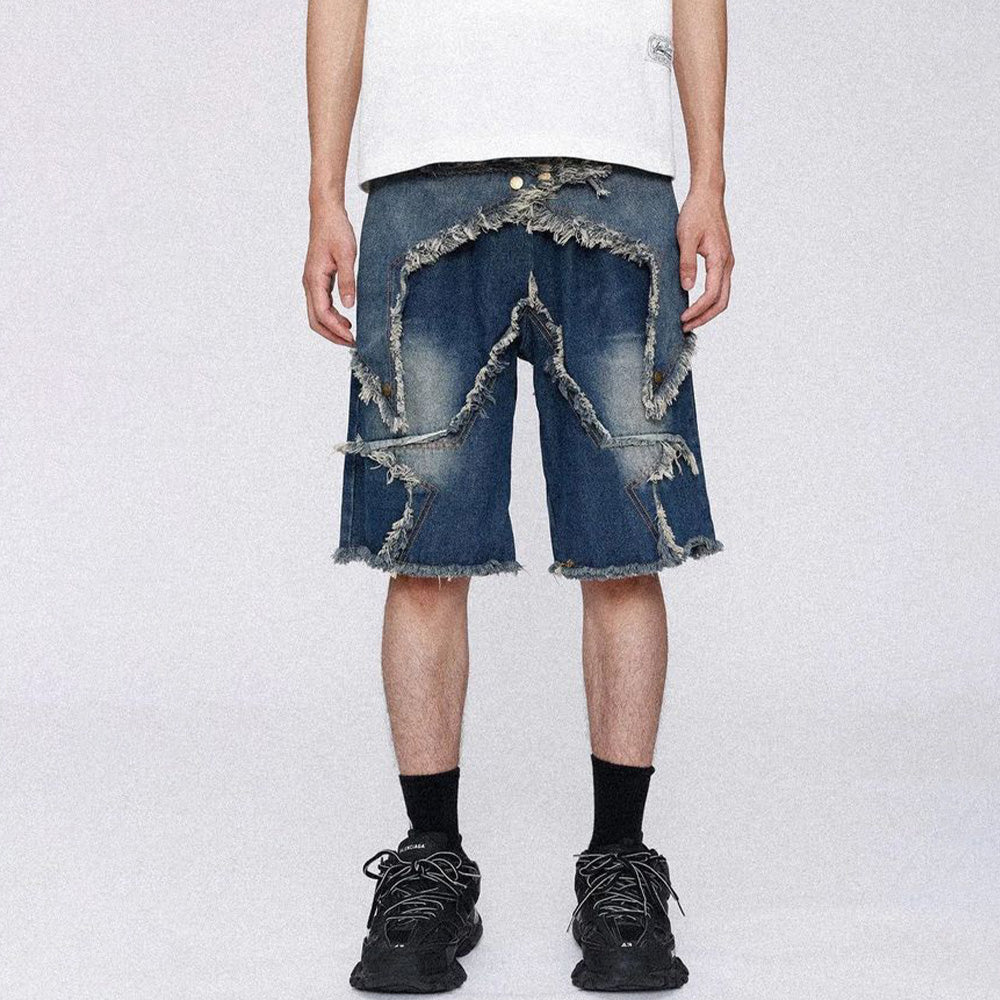 High Street Pentagram Patchwork Shorts