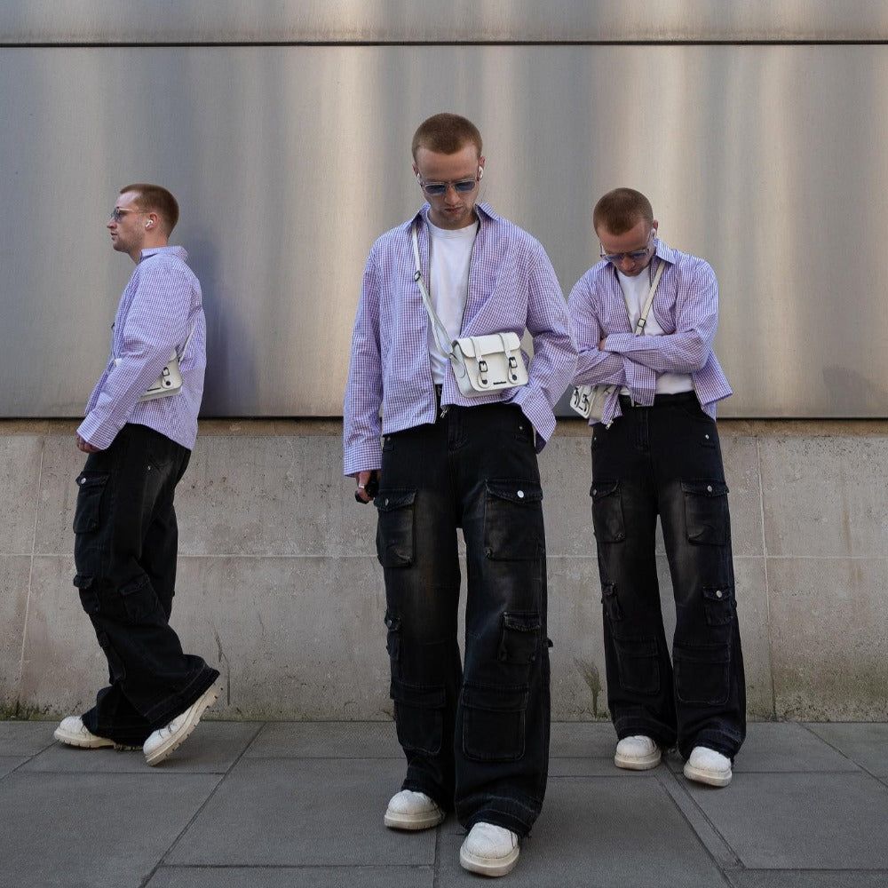 BAGGOUT Multi Pockets Baggy Cargo Jeans