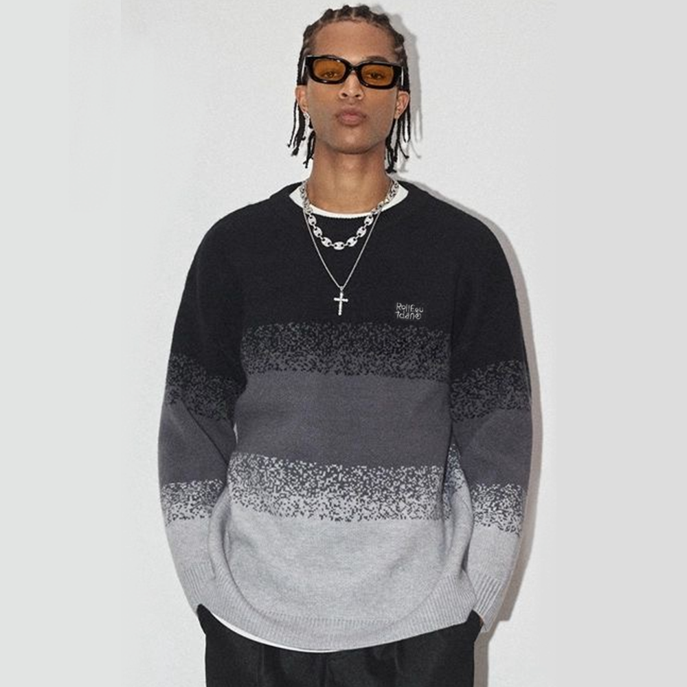 Gradient crewneck sweater