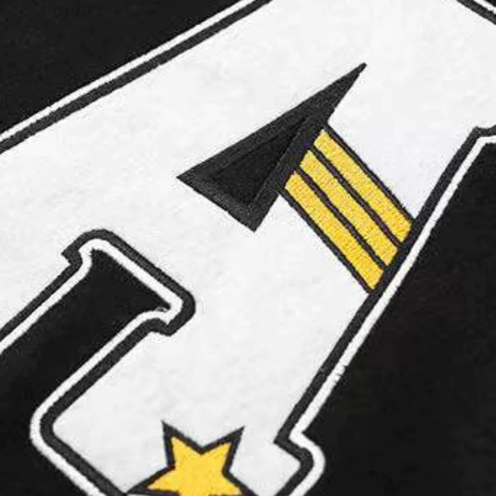 Vintage Letter Star Embroidery Varsity Jacket