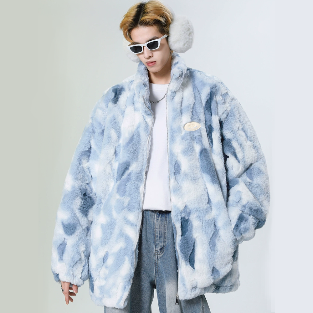 Japanese Embroidered Plush Thickened Fleece Coat