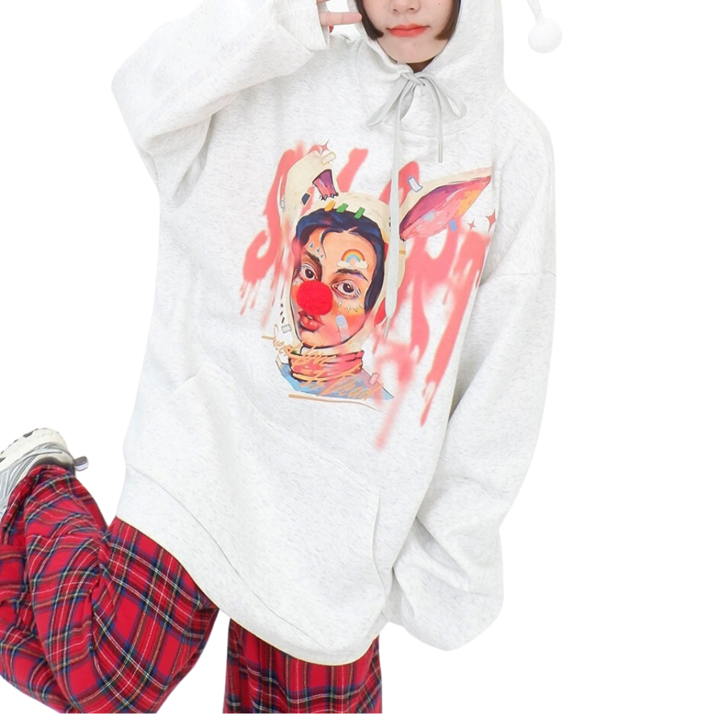 Funny Joker Print Hoodie