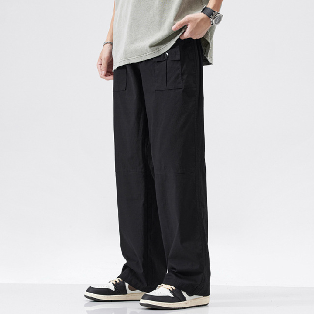 Japanese Straight Loose Workwear Cargo Pants