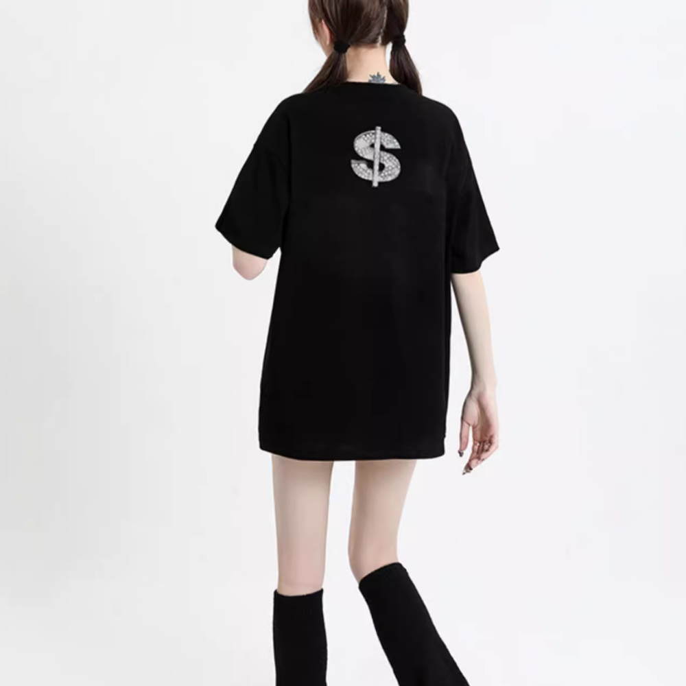 Dollar Persian Cat Print T-shirt