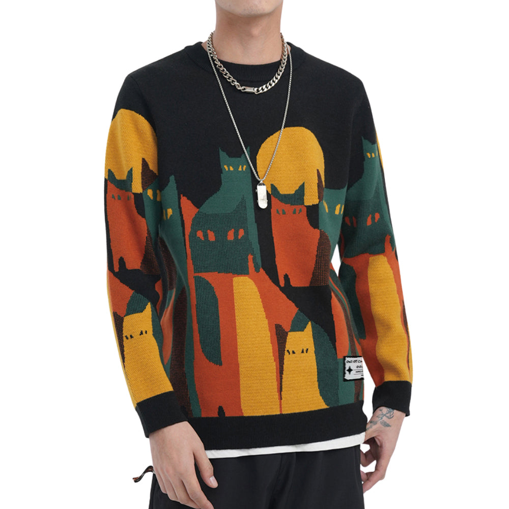 OOC' Vintage Cat Knitted Sweater