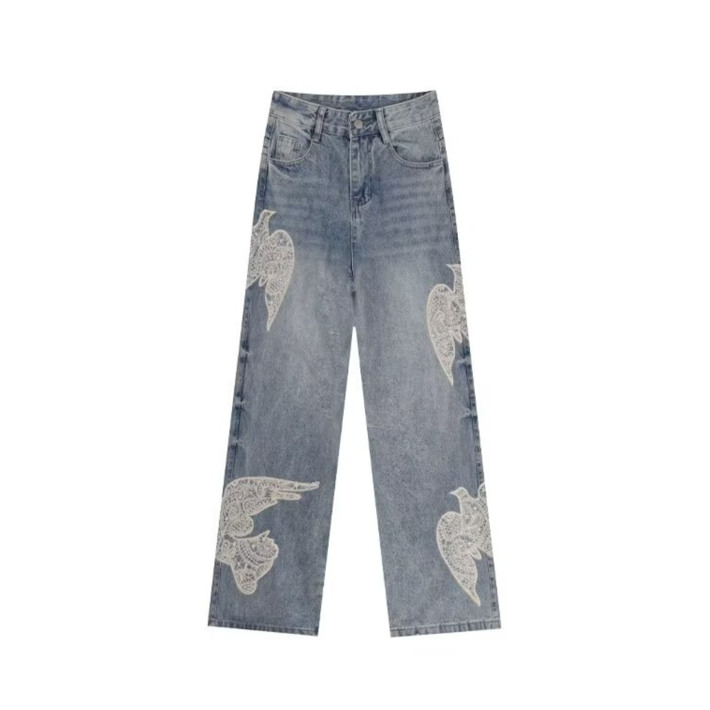 Unseen Echoes Freedom in Stitches Jeans