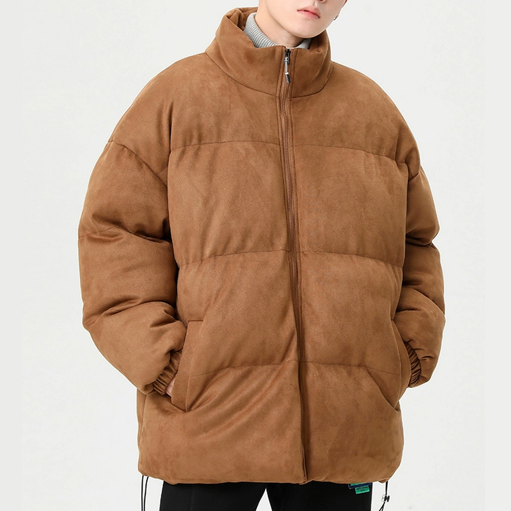 Casual Stand Collar Suede Warmth Coat