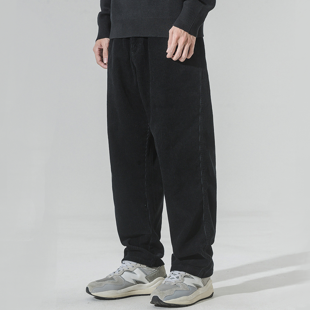 Retro Loose Straight Corduroy Sweatpants