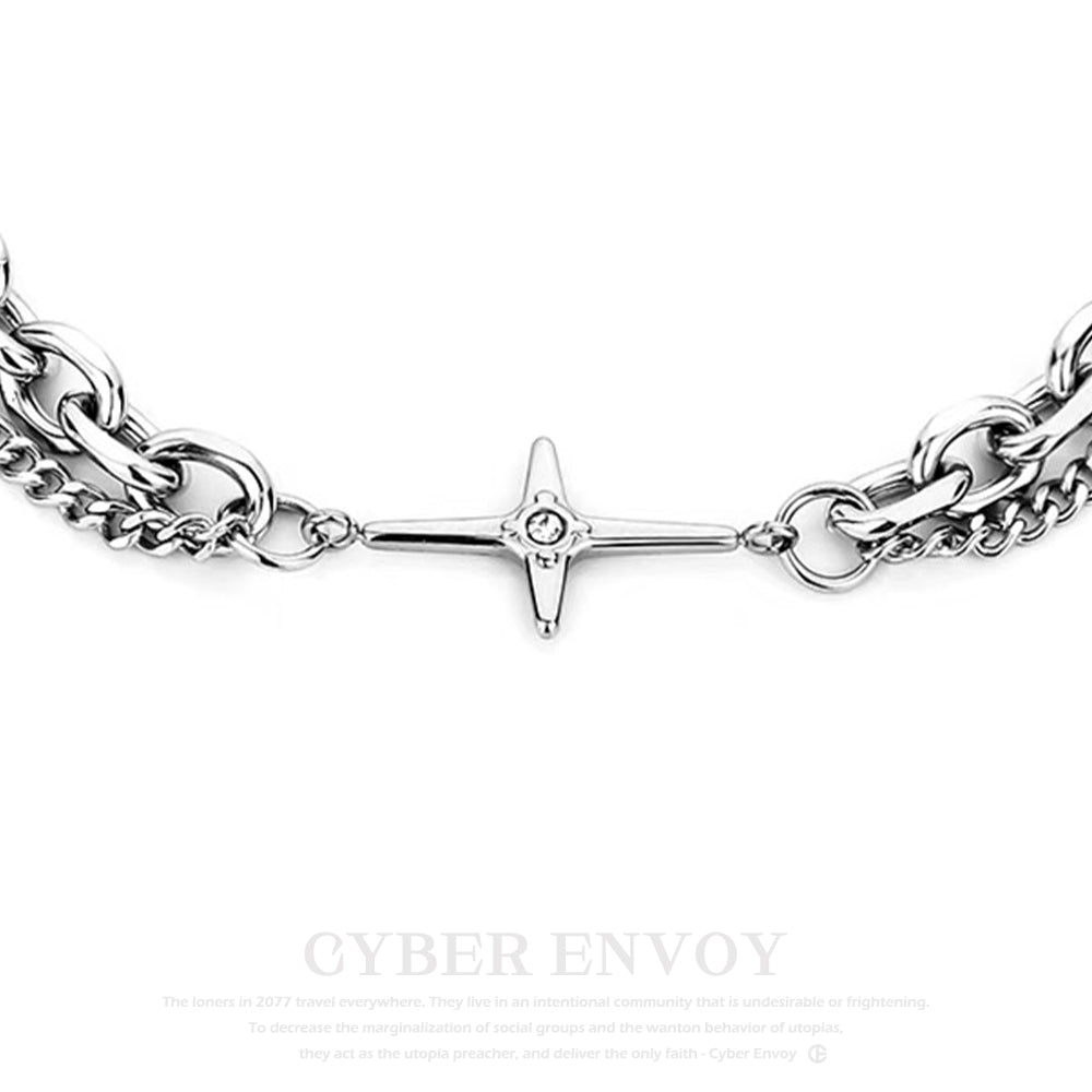Cross Star-studded Bracelet