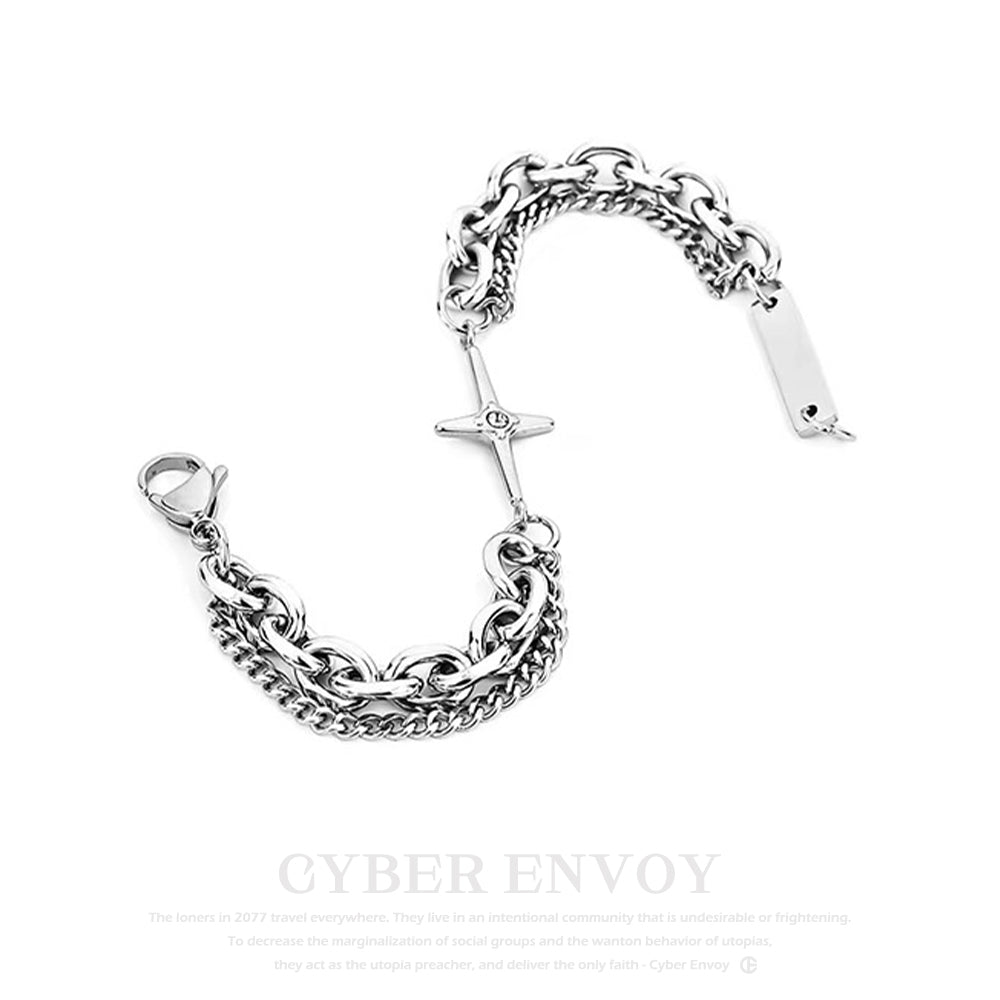 Cross Star-studded Bracelet