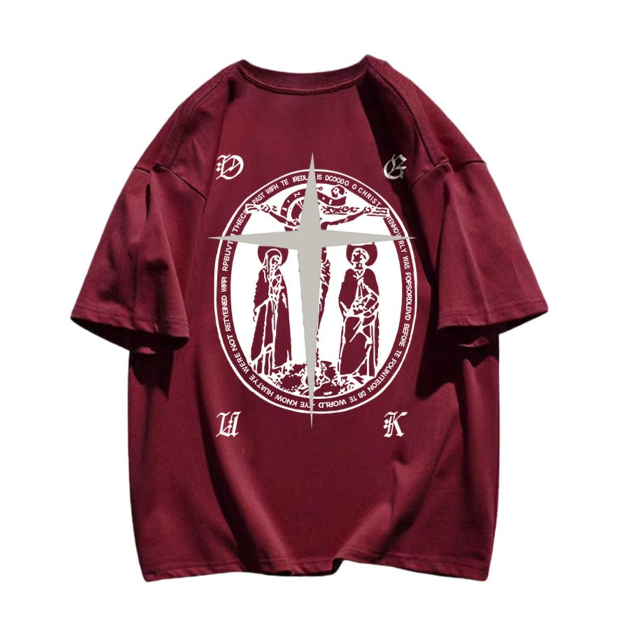 American Cross Print T-shirt