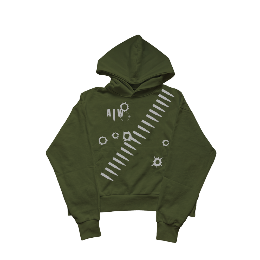 Art In War Full Puff Print Bullet Hoodie