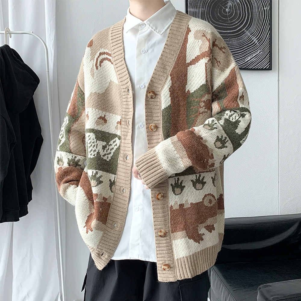 Cute Animal Knitted Casual Cardigan