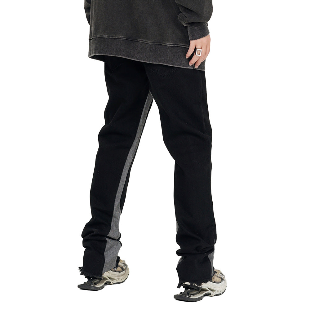 American Casual Side Split Floor Sweeping Street Jeans