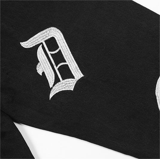 Symbol Print Straight Jeans