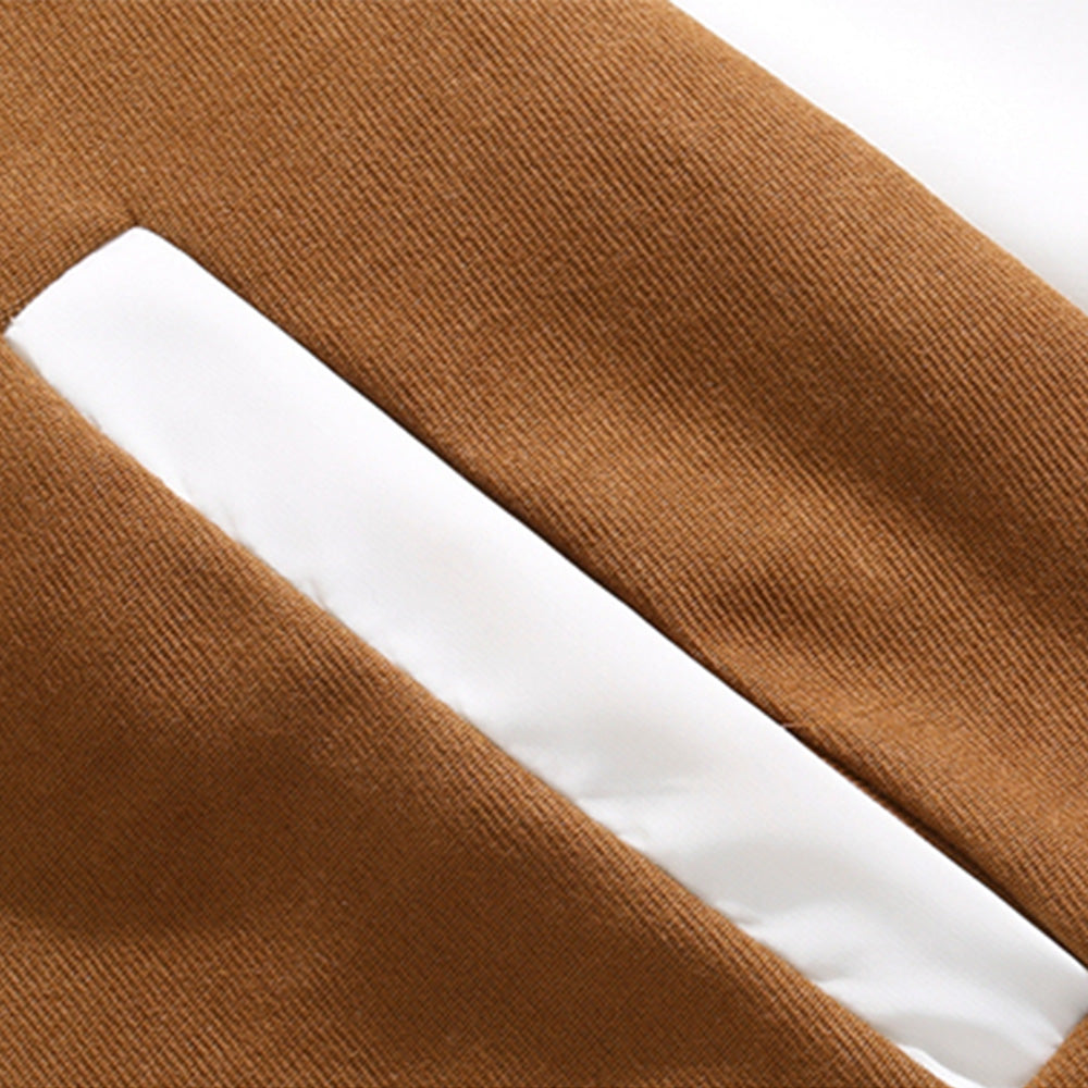 Japanese Casual Mosaic Letter Hooded Jacket