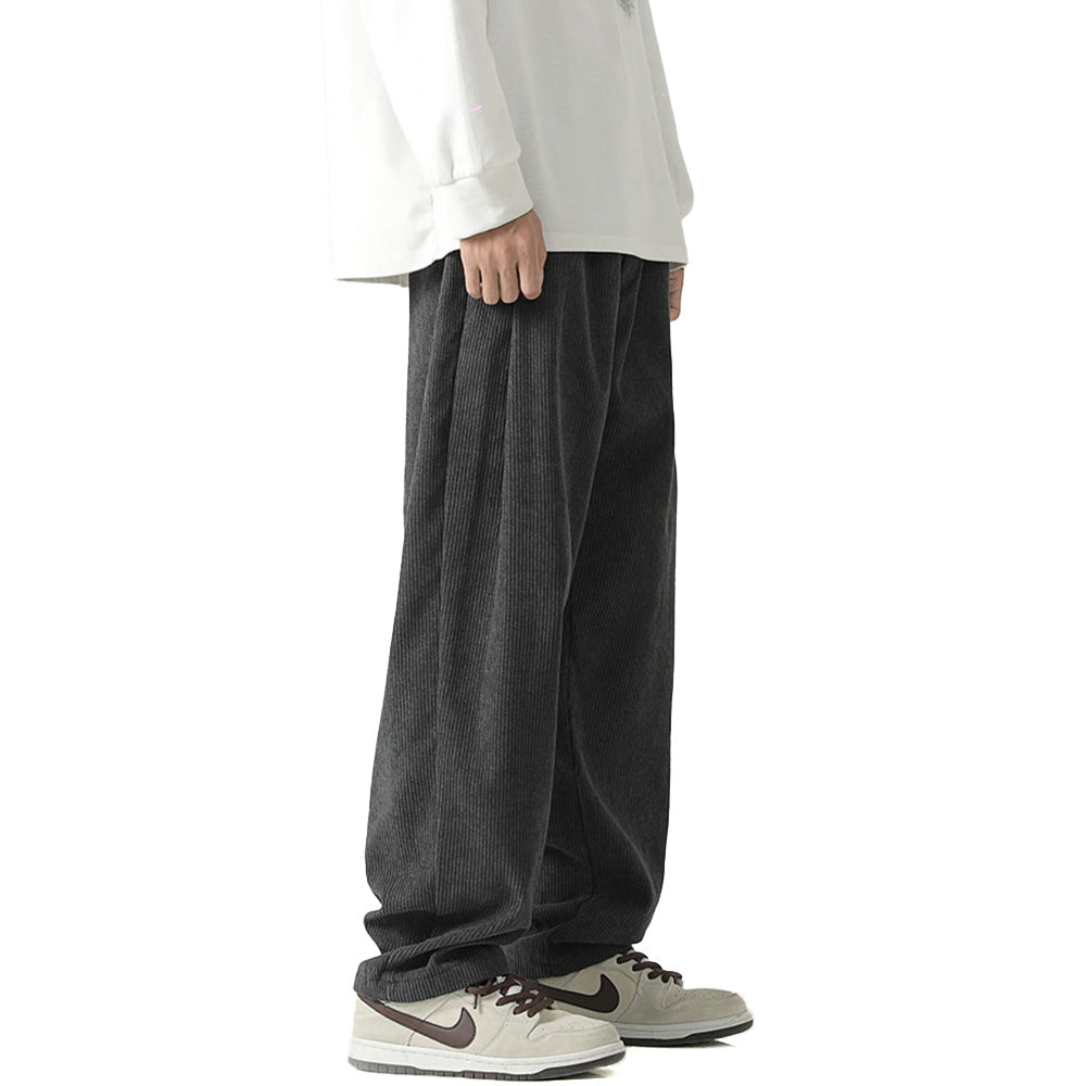 American Corduroy Straight Solid Color Sweatpants