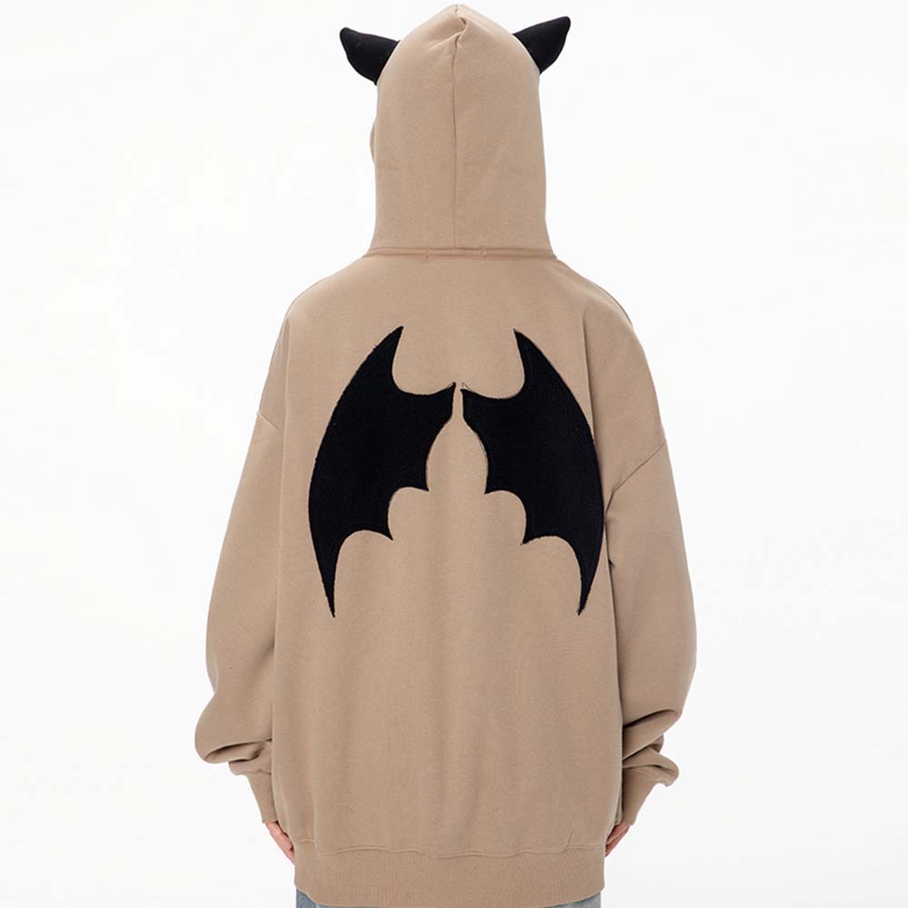High Street Embroider Devil's Horn Hoodie
