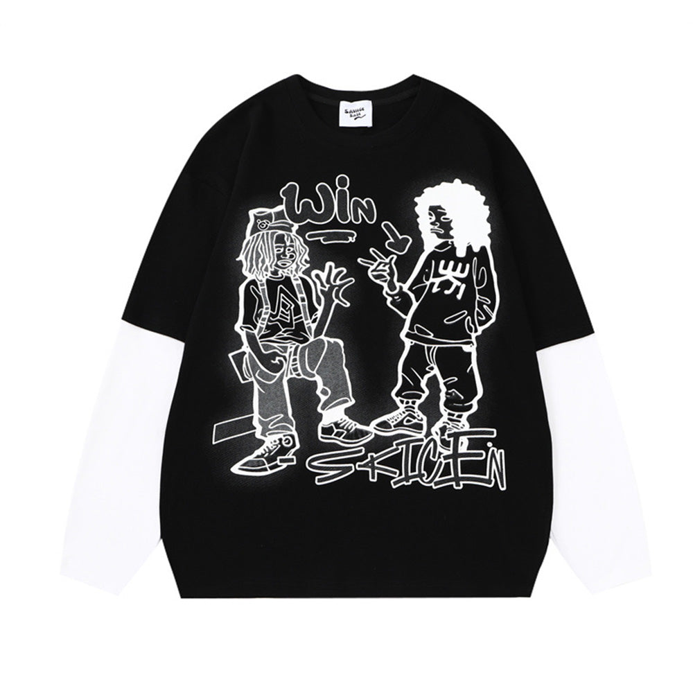 Casual Street Print Sweatshirt